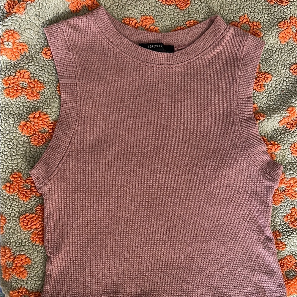 Forever 21 Mauve Sleeveless Muscle Tee
